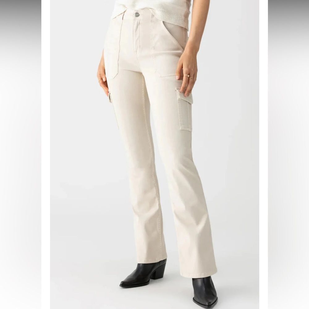 Anthropologie x Sanctuary SCULPTED HAYDEN BOOTCUT PANT - TOASTED ALMOND Sz 27